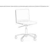 Height-adjustable fabric office chair on wheels Sveg