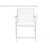 Cantilever leather reception chair with armrests Rokosovo