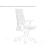 Swivel office chair with armrests Popola