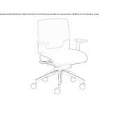 Leather office chair with height adjustment and armrests Cobb