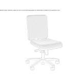 Swivel fabric office chair on wheels with 5-arm base Moia