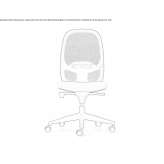 Height adjustable mesh office chair with wheels and 5-arm base Wyreema