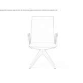 Fabric office chair on trestles, with armrests Horuphav