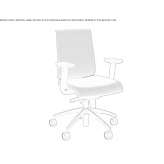 Swivel office chair with armrests Chantome
