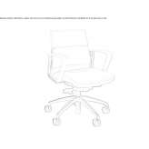 Swivel office chair with low backrest Pisa