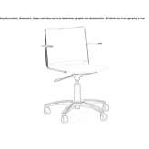 Plastic office chair with armrests and a 5-star base Sveg
