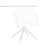 Fabric chair on trestles with armrests Radstadt