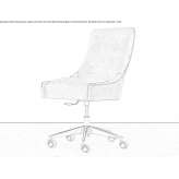 Swivel velvet chair on wheels Ayacucho