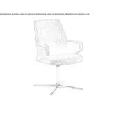 Fabric office chair with armrests and 4-arm base Trigg
