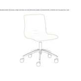 Fabric office chair on trestles and wheels Bunbury