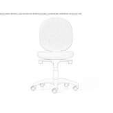 Krzesło biurowe z tkaniny o regulowanej wysokości i 5-ramiennej podstawie Chacao