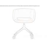 Fabric office chair on wheels with 4-arm base Sebring