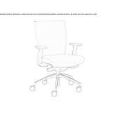 Fabric office chair on trestles and wheels Bunbury