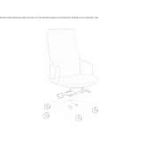 Leather office chair with height adjustment and wheels Pontacq