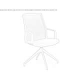 Mesh trestle chair with armrests Pontacq