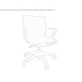 Height-adjustable fabric office chair with armrests and 5-arm base Granada
