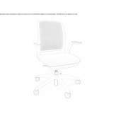 Mesh office chair with height adjustment, armrests and 5-arm base Libertow