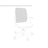 Height-adjustable fabric office chair with armrests and 5-arm base Libertow
