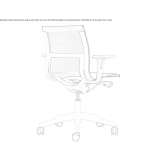 Swivel mesh office chair on wheels with 5-arm base Tille