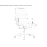 Swivel leather office chair on wheels with 5-arm base Amieva