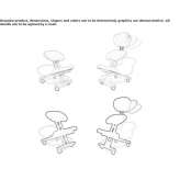 Ergonomic fabric office chair on wheels Skoppum