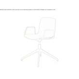 Swivel office chair with armrests and 4-Spoke base Tarcal