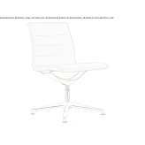 Fabric swivel office chair with 4-arm base Amieva