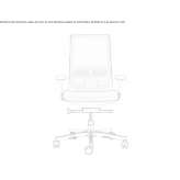 Swivel mesh office chair on wheels with 5-arm base Muehlau
