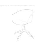 Chair with 4-star swivel aluminum base Kirkby