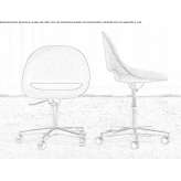 Fabric swivel office chair with 5-arm base Antioch