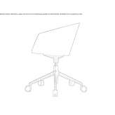 Chair with 5-star aluminum swivel base with condors Kirkby