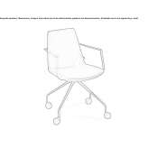 Office chair made of eco-leather on trestles, on wheels Tervel