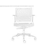 Swivel mesh office chair with armrests and 5-arm base Belfiore
