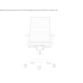 Fabric office chair on wheels with 5-arm base Tille