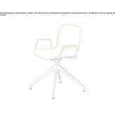 Krzesło z aluminiową podstawą 4-gwiazdkową „Office” z podłokietnikami Tarcal
