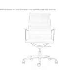 Fabric office chair on wheels with 5-arm base Amieva