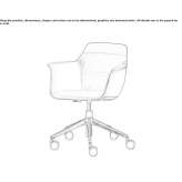Height-adjustable office chair with five-star base "Office" Garvin