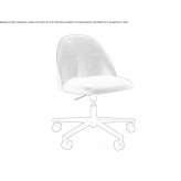 Chair with 5-star aluminum swivel base with condors Khosta