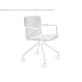 Fabric chair on trestles, on wheels Meyssac