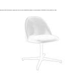 Chair with 4-star swivel aluminum base Khosta