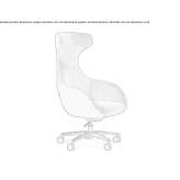 Swivel fabric chair with height adjustment Touquin