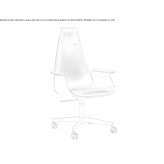 Executive chair upholstered in leather, height adjustable Herten