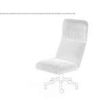 Fabric executive chair with 5-star base and wheels Issoire