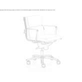Executive chair with low backrest, 5-star base and armrests Marsing