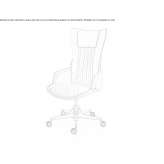 Swivel leather executive chair with 5-star base and armrests Ayeneux