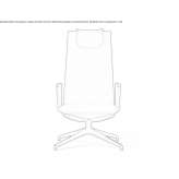 Krzesło wykonawcze z tkaniny z 4-ramienną podstawą Horuphav