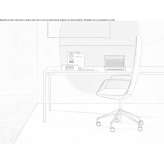 Executive chair with medium backrest and wheeled armrests Casape