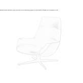 Bergere armchair with 4-star base with armrests Bias