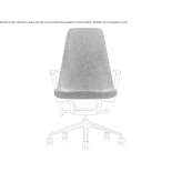 Swivel executive chair with high backrest and fabric Vuka