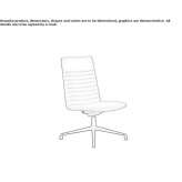 Executive chair with medium backrest and 4-star base Culver